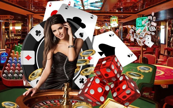 Studio broadcast qq dewi dengan meja dealer langsung dan teknologi kamera multi-sudut